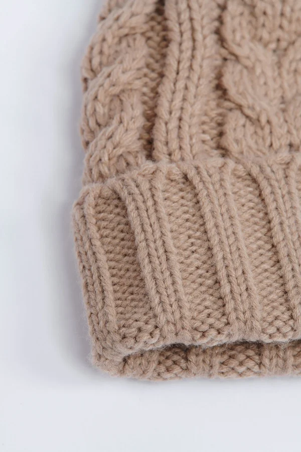 Banana Moon Bonnet Torsadé Beige Avec Pompon Howson Lemonwood en ligne vente 6