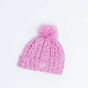 boutique en france Banana Moon Bonnet Torsadé Rose Bonbon Avec Pompon Howson Lemonwood 10