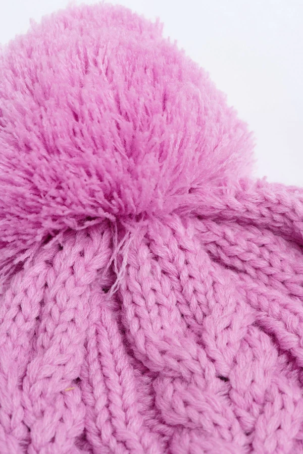 boutique en france Banana Moon Bonnet Torsadé Rose Bonbon Avec Pompon Howson Lemonwood 5