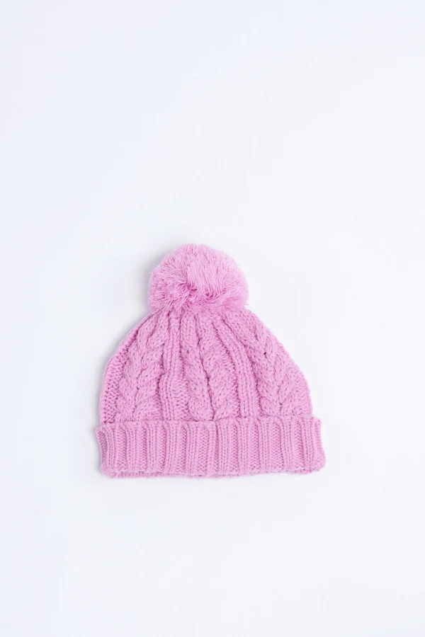 boutique en france Banana Moon Bonnet Torsadé Rose Bonbon Avec Pompon Howson Lemonwood 7