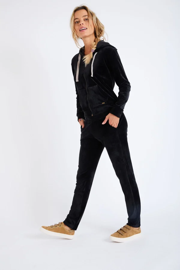 beauté Banana Moon Pantalon De Jogging Velours Noir Keenan Sealake 3