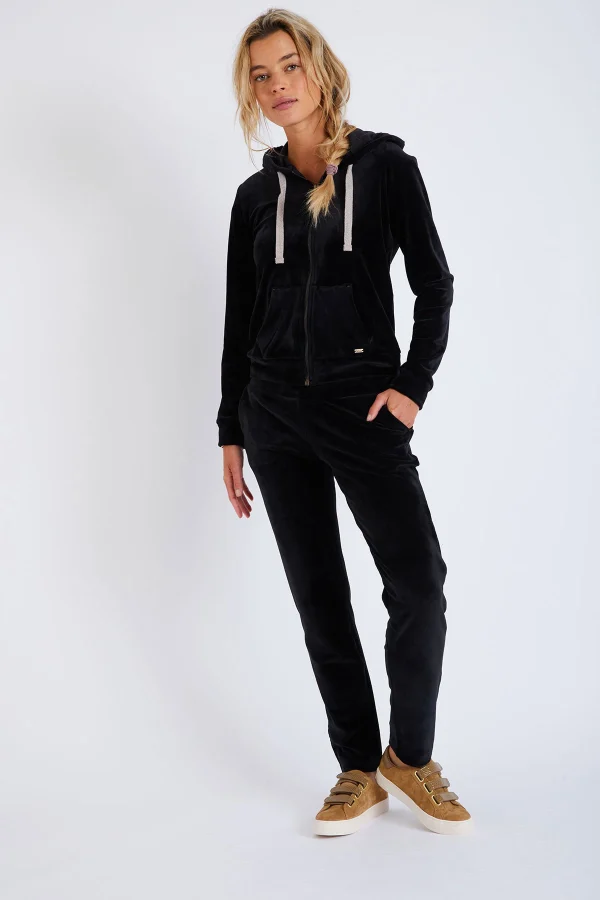 beauté Banana Moon Pantalon De Jogging Velours Noir Keenan Sealake 4
