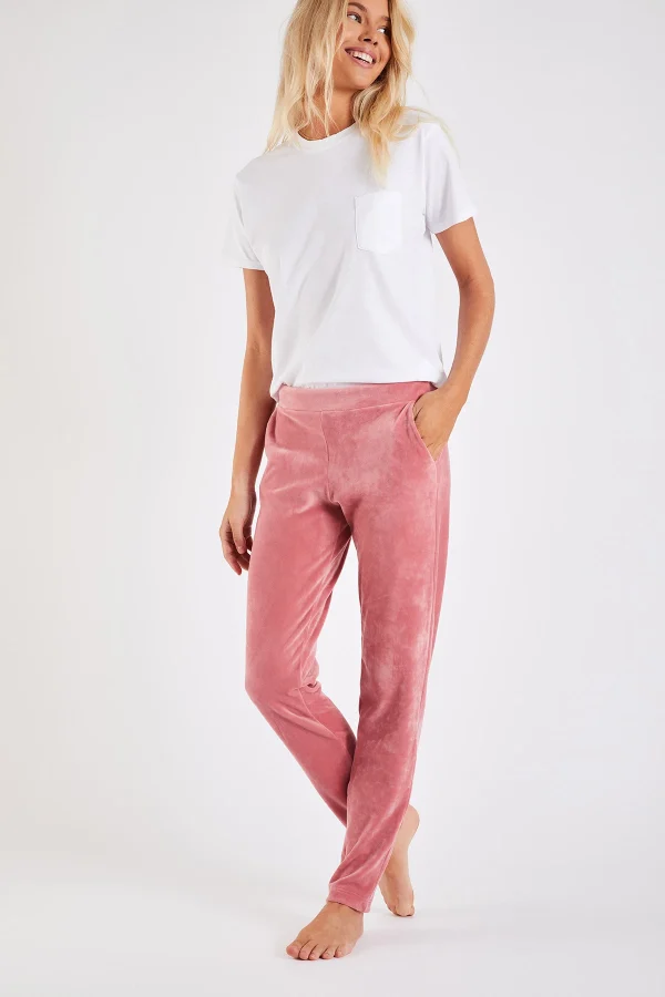 grande surprise Banana Moon Pantalon De Jogging Velours Rose Keenan Sealake 1
