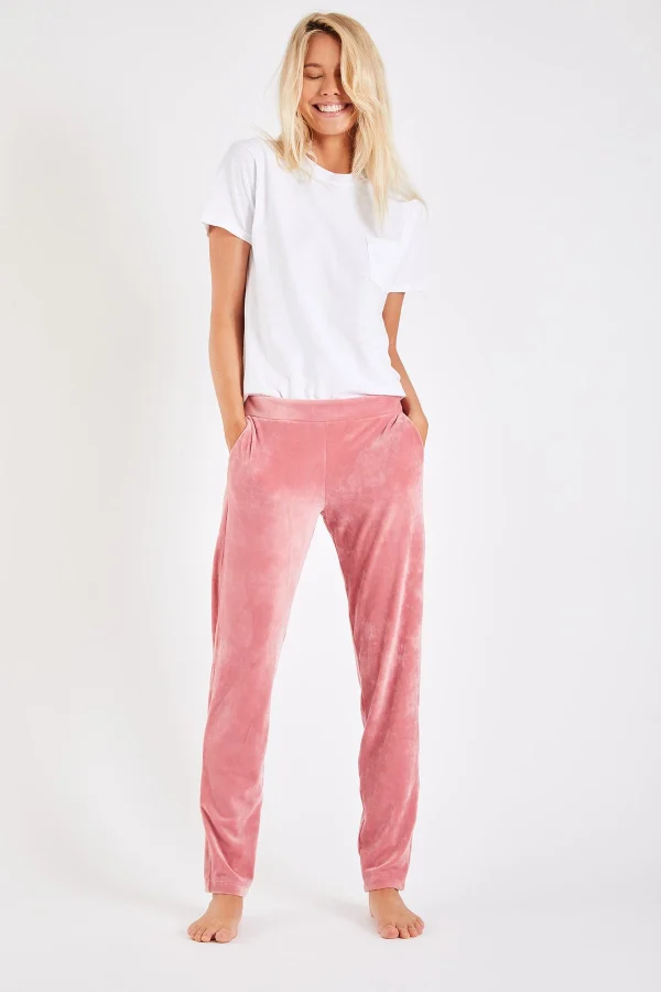 grande surprise Banana Moon Pantalon De Jogging Velours Rose Keenan Sealake 4