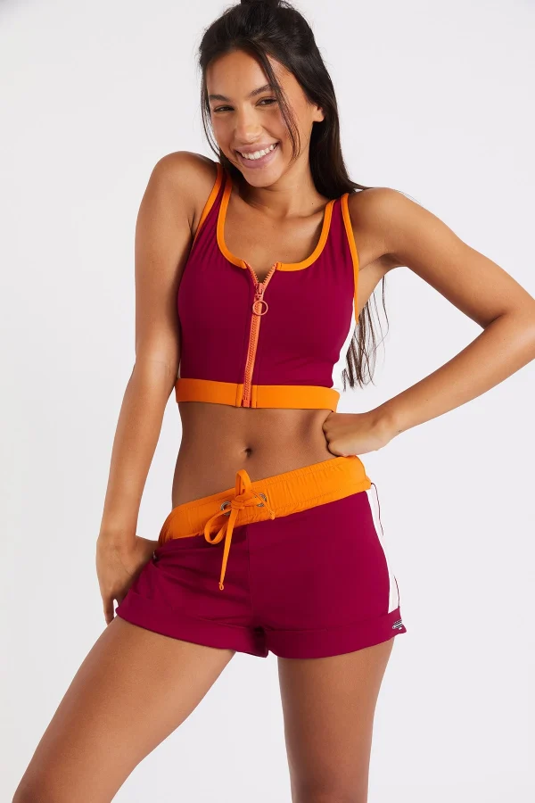 site en ligne Banana Moon Short De Sport Femme Bordeaux Maga Sprint 1