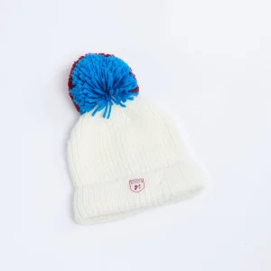 Banana Moon Bonnet écru Avec Pompon Bleu Mya Lucine Authenticité garantie 8