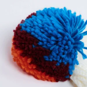 Banana Moon Bonnet écru Avec Pompon Bleu Mya Lucine Authenticité garantie 12