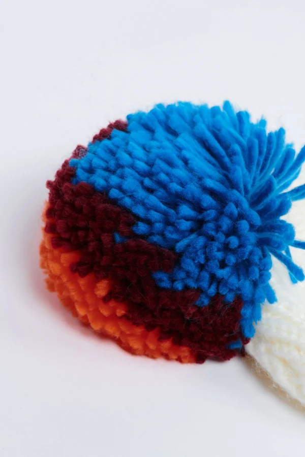 Banana Moon Bonnet écru Avec Pompon Bleu Mya Lucine Authenticité garantie 5