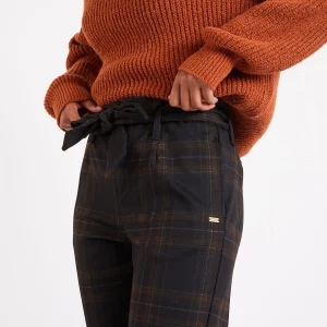 Pas Cher Magasin Soldes Banana Moon Pantalon Taille Haute à Carreaux Nayati Carolane 9