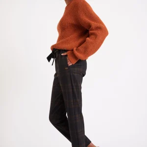 Pas Cher Magasin Soldes Banana Moon Pantalon Taille Haute à Carreaux Nayati Carolane 11