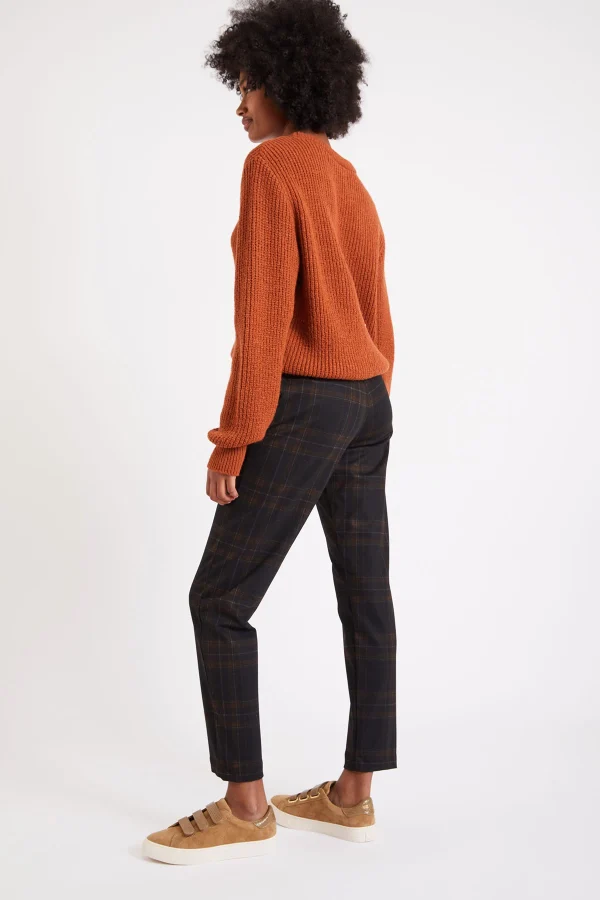 Pas Cher Magasin Soldes Banana Moon Pantalon Taille Haute à Carreaux Nayati Carolane 6