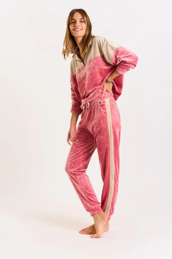 Banana Moon Pantalon De Jogging Femme Rose Velours Quickly Wildlake grande marque pas cher 6