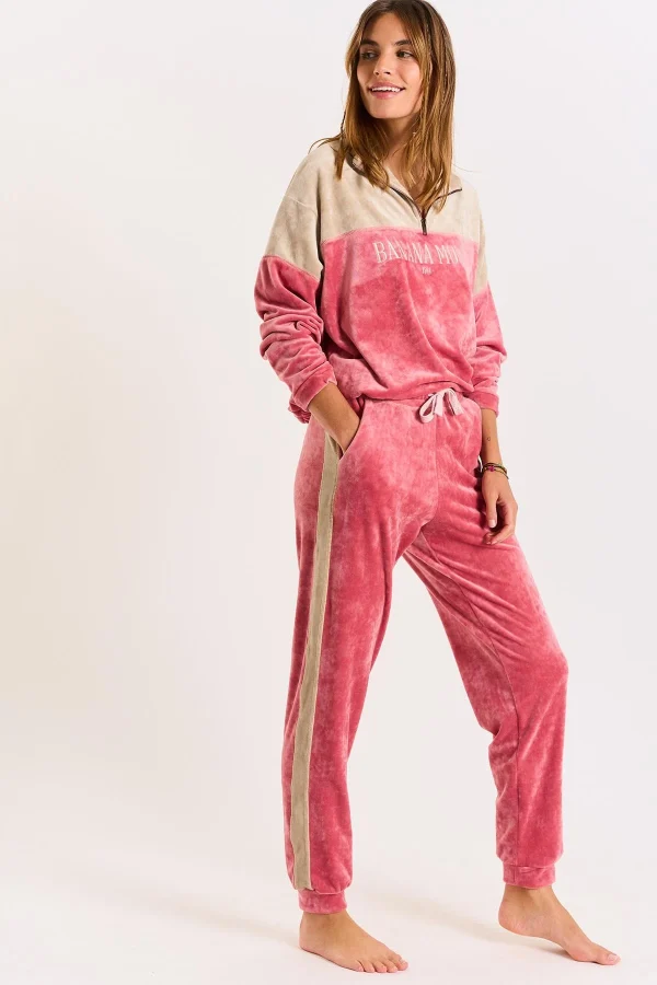 Banana Moon Pantalon De Jogging Femme Rose Velours Quickly Wildlake grande marque pas cher 7