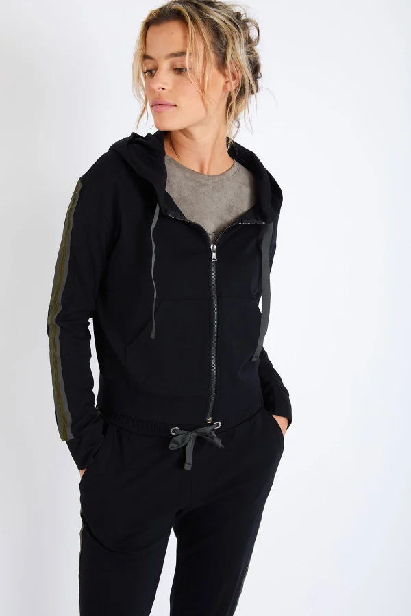 soldes en ligne Banana Moon Veste à Capuche Noire Taline Batiland 1
