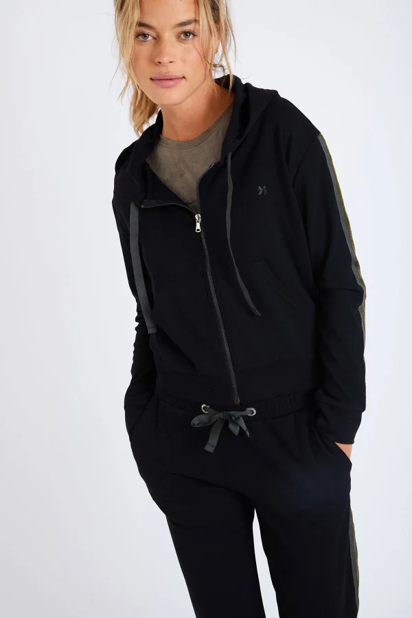 soldes en ligne Banana Moon Veste à Capuche Noire Taline Batiland 4