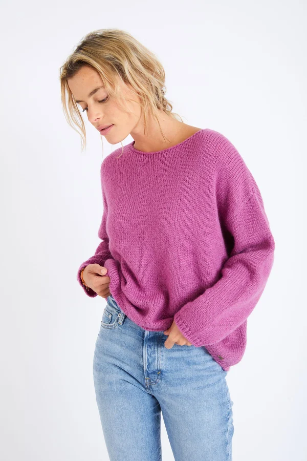 Banana Moon Pull En Maille Rose Fuschia Vahe Artem site en ligne 1