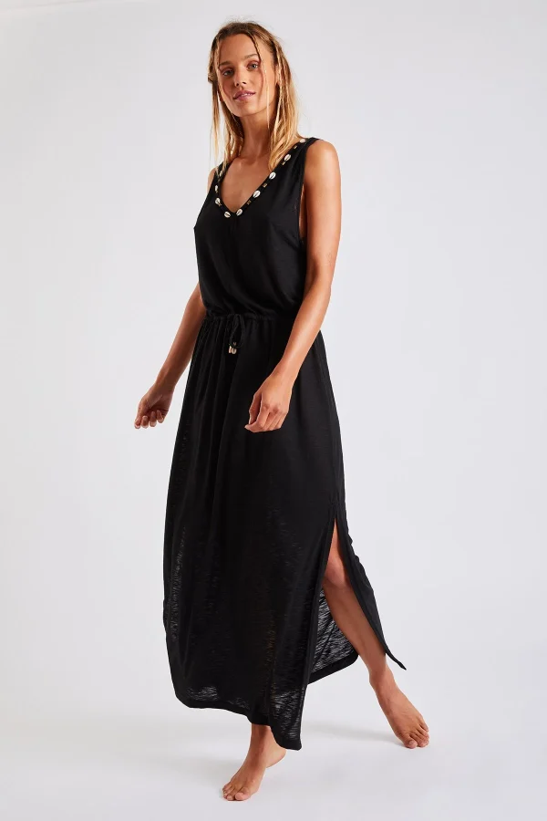 Banana Moon Robe De Plage Longue Noire Erman Caraiva soldes en ligne 1