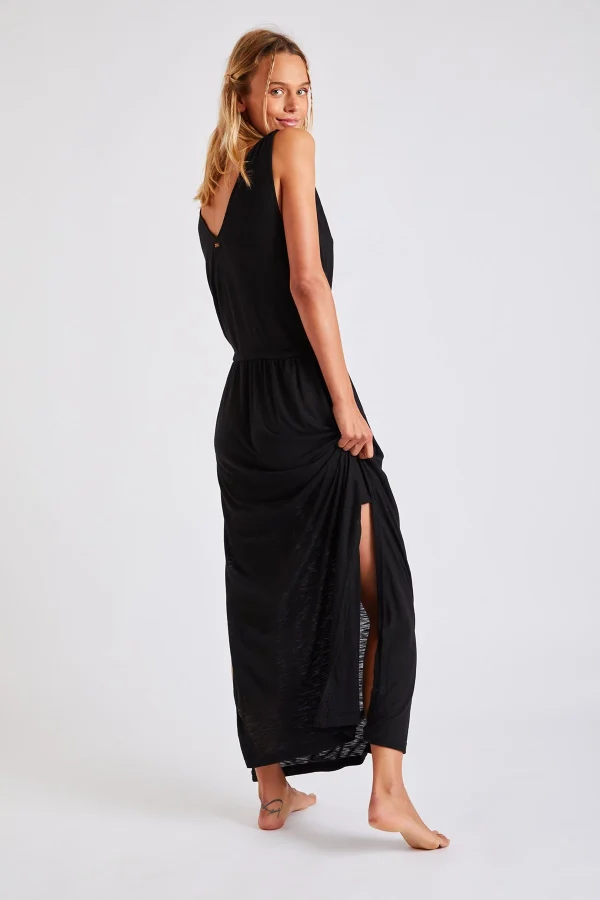 Banana Moon Robe De Plage Longue Noire Erman Caraiva soldes en ligne 3