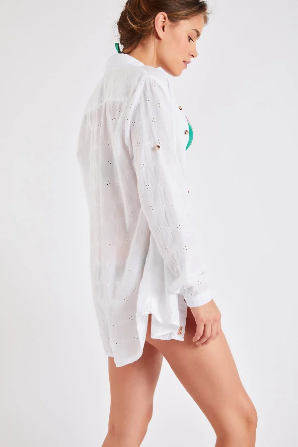 Banana Moon Chemise Broderie Anglaise Blanche Gary Cherrytree grossiste en ligne 7