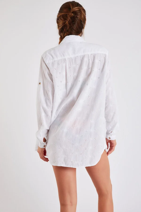 Banana Moon Chemise Broderie Anglaise Blanche Gary Cherrytree grossiste en ligne 6