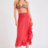 Banana Moon Jupe Mi-longue Convertible Rouge Kailua Caraiva garantie de qualité 16