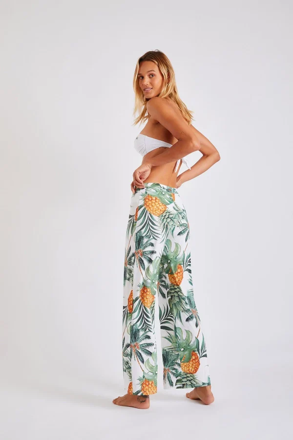 Banana Moon Pantalon Beachwear Blanc Imprimé Ananas Kiska Springvoil belle 6