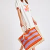 Banana Moon Sac Cabas En Paille Orange Et Violet Marcus Lupita mode pas cher 13