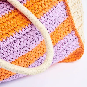 Banana Moon Sac Cabas En Paille Orange Et Violet Marcus Lupita mode pas cher 14