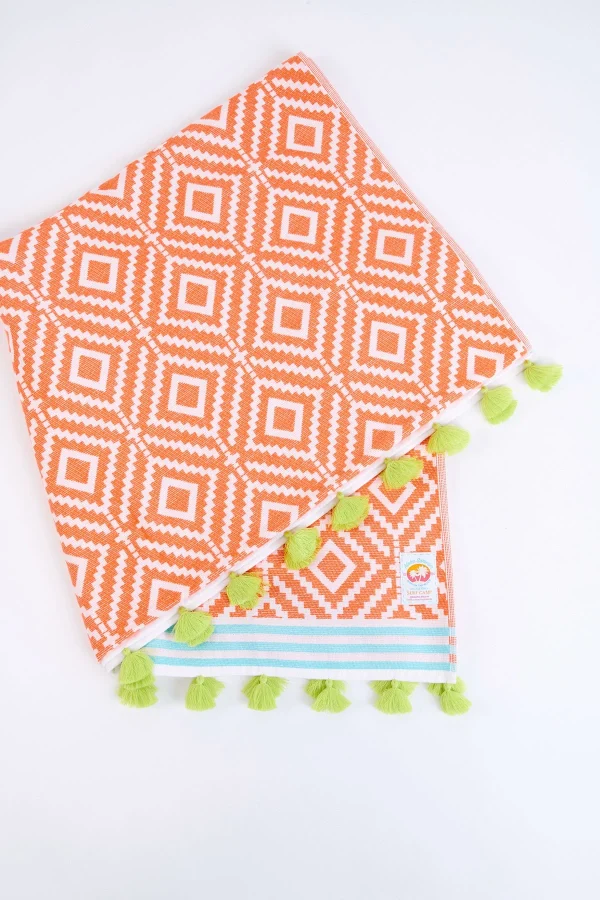 Banana Moon Fouta Losanges Orange Nancy Marbella Retour Facile et Gratuit 1