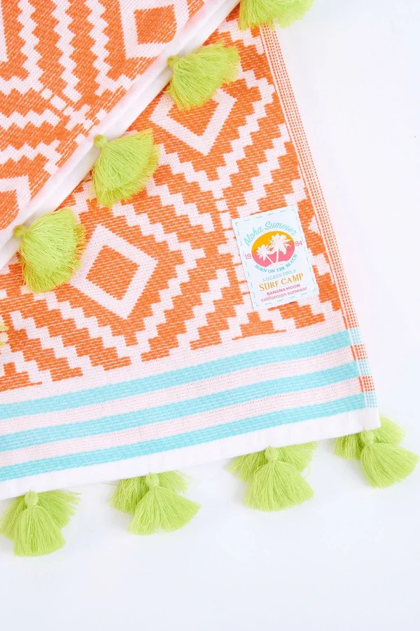 Banana Moon Fouta Losanges Orange Nancy Marbella Retour Facile et Gratuit 3
