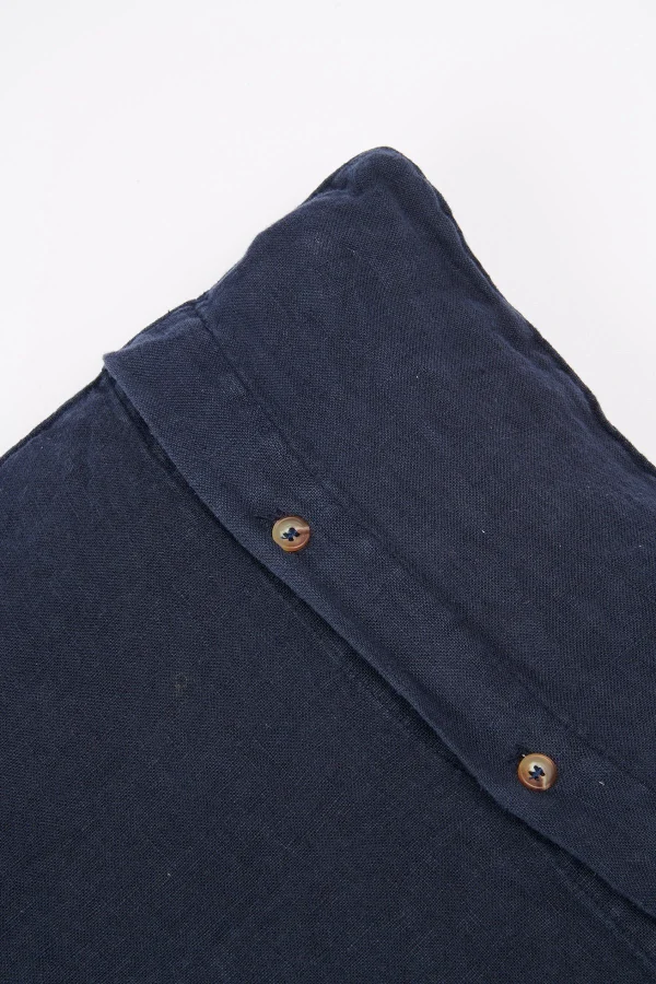 achat pas cher Banana Moon Housse De Coussin Brodée Bleu Marine Orama Coco 5