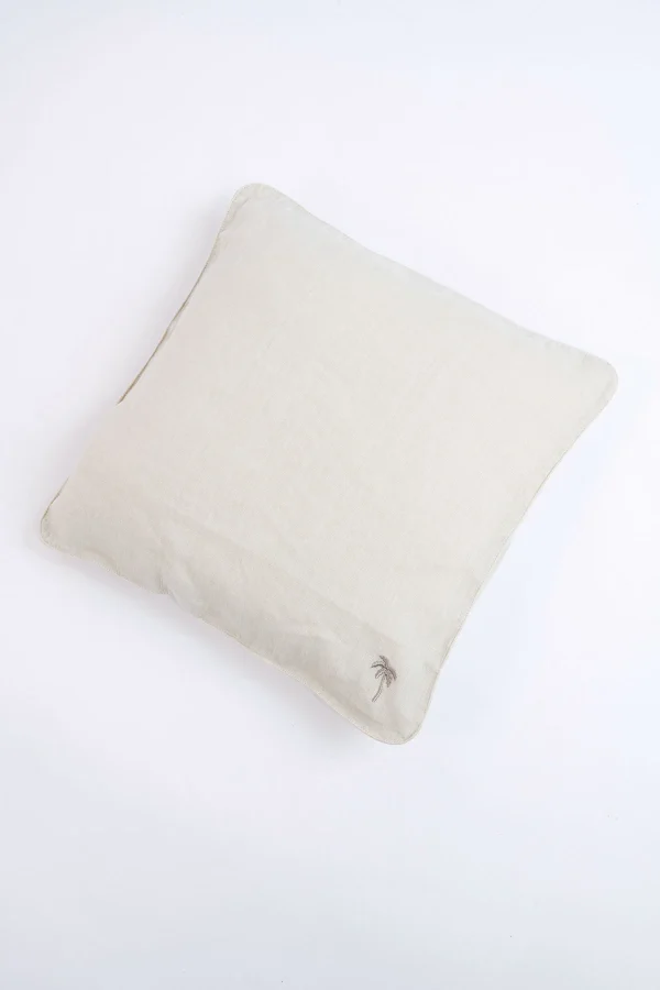 Banana Moon Housse De Coussin En Lin écru Orama Palm Dernières Nouveautés 1