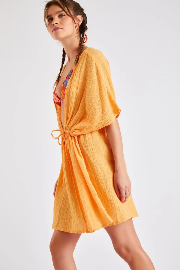 Acheter Banana Moon Kimono De Plage Abricot Patza Lightup 4