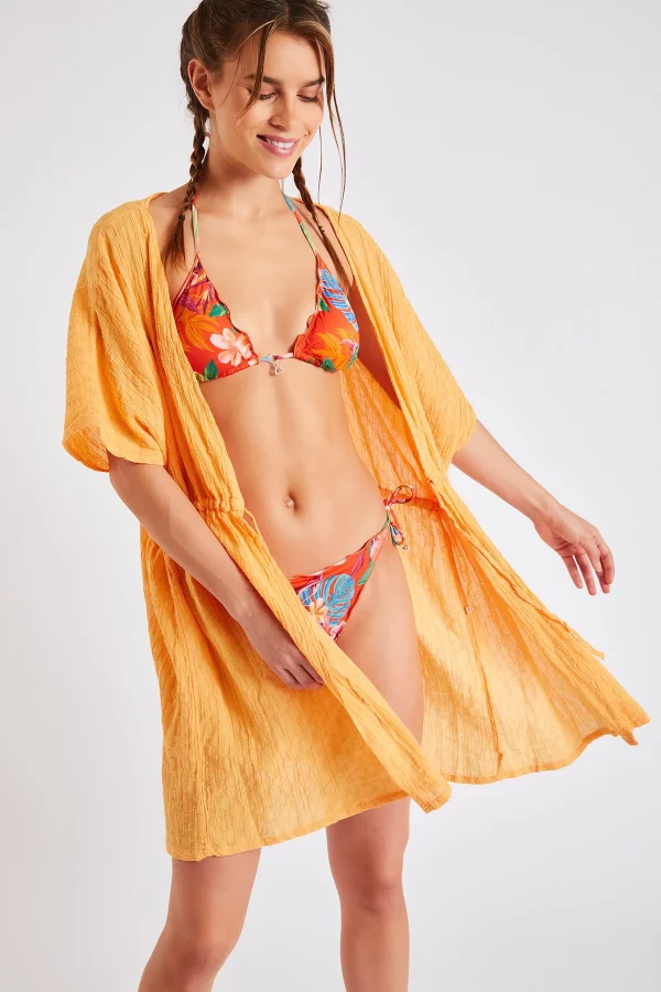 Acheter Banana Moon Kimono De Plage Abricot Patza Lightup 5