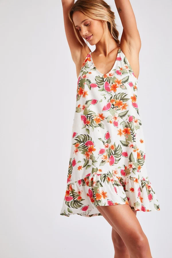 excellent qulity Banana Moon Robe Courte écru Pirae Palmroseday 1
