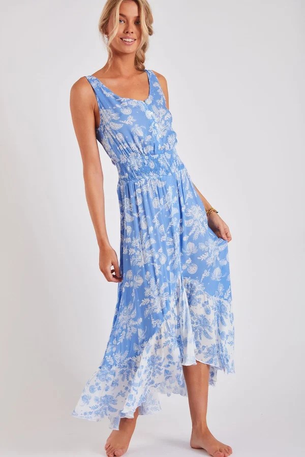 Banana Moon Robe Longue Bleu Imprimé Blanc Tara Jasminavoil Service Clients Dédié 6