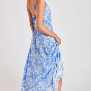 Banana Moon Robe Longue Bleu Imprimé Blanc Tara Jasminavoil Service Clients Dédié 11