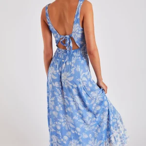 Banana Moon Robe Longue Bleu Imprimé Blanc Tara Jasminavoil Service Clients Dédié 9