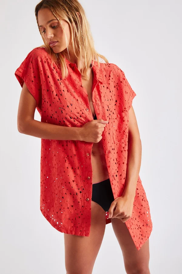 Banana Moon Chemise Tunique Orange Waila Daisybay en promotion 3