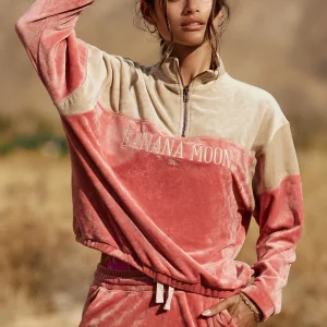 magasin Banana Moon Sweat Manches Longues Velours Rose Amira Wildlake 10