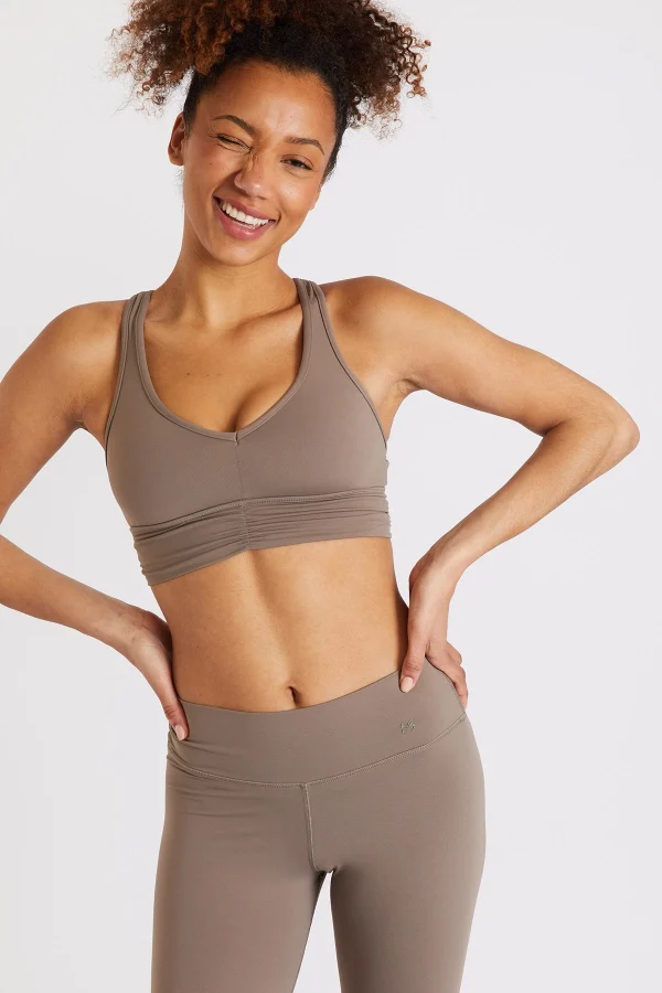 soldes Banana Moon Brassière De Sport Taupe Flow Wellness 1