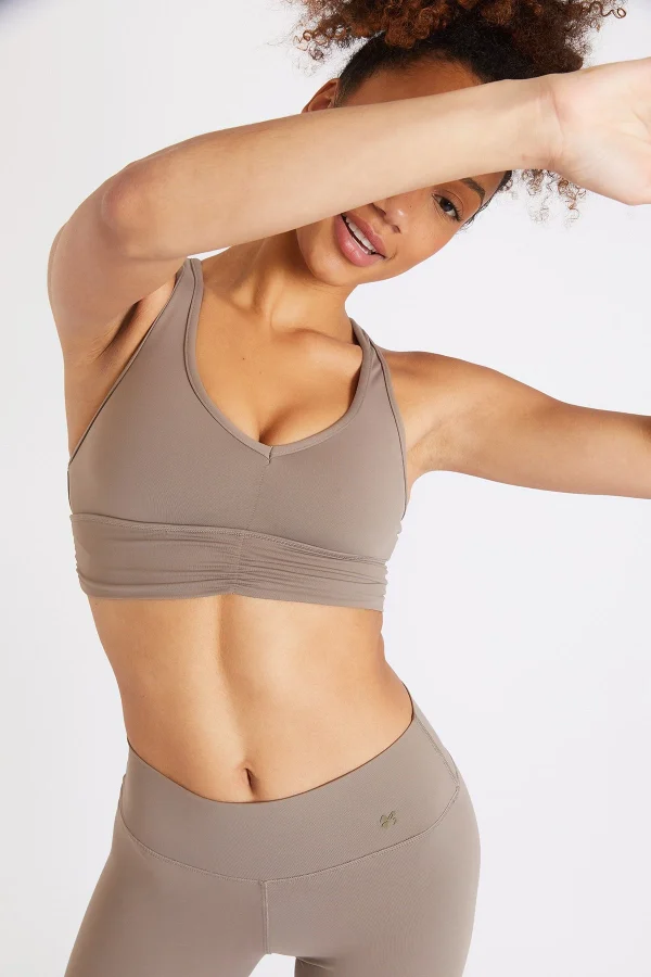 soldes Banana Moon Brassière De Sport Taupe Flow Wellness 4