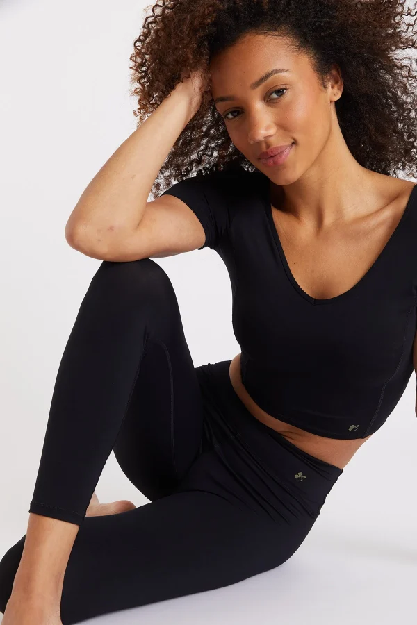 Vente Banana Moon T-shirt De Sport Noir Pour Femme Mantra Wellness 1