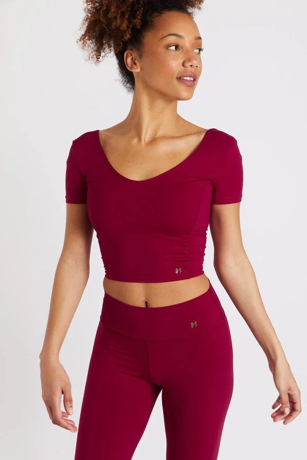 Banana Moon T-shirt De Sport Bordeaux Pour Femme Mantra Wellness grossiste 1