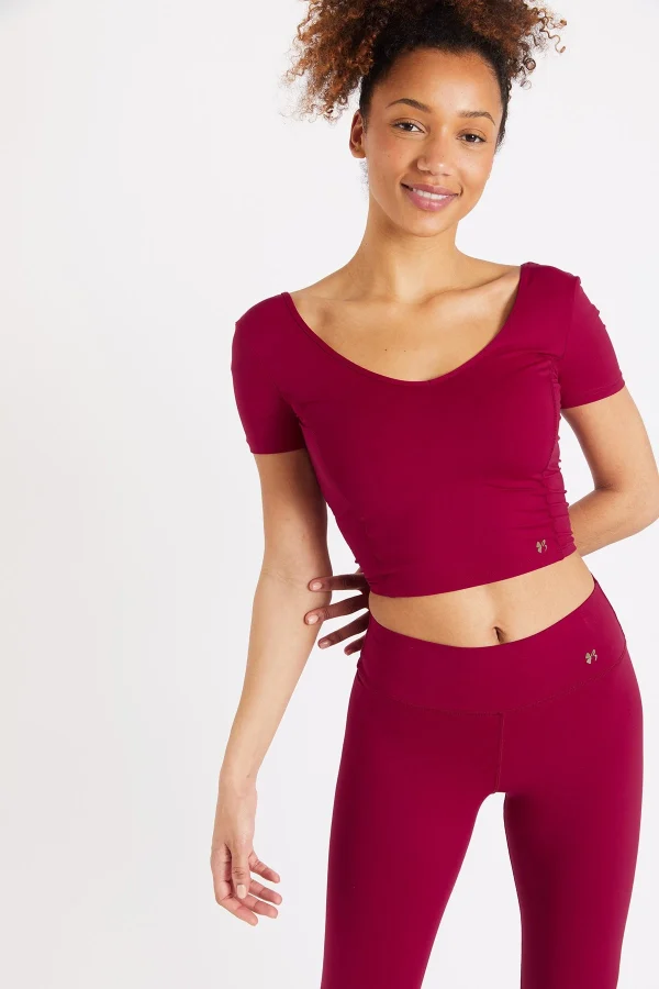 Banana Moon T-shirt De Sport Bordeaux Pour Femme Mantra Wellness grossiste 3
