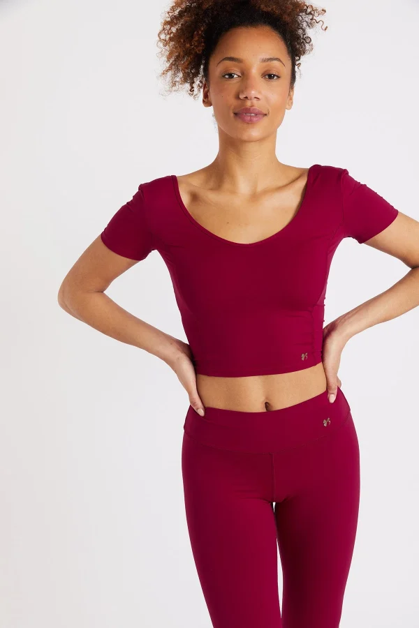 Banana Moon T-shirt De Sport Bordeaux Pour Femme Mantra Wellness grossiste 4