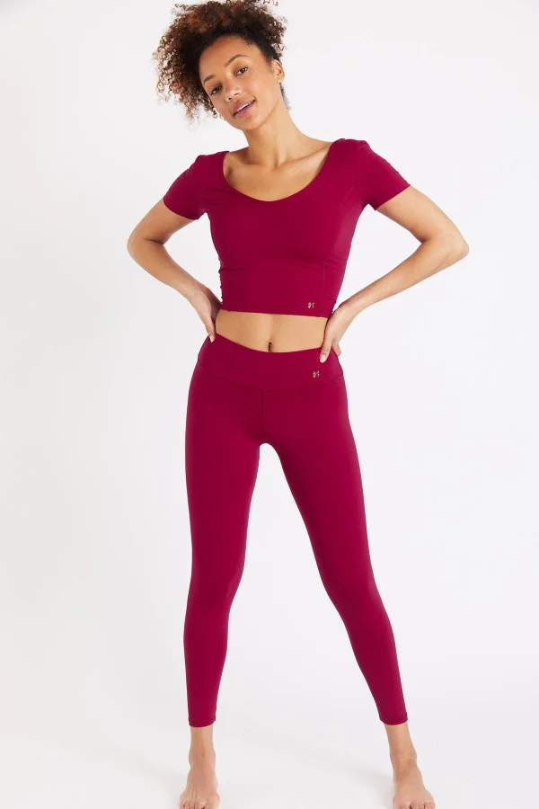 Banana Moon T-shirt De Sport Bordeaux Pour Femme Mantra Wellness grossiste 5