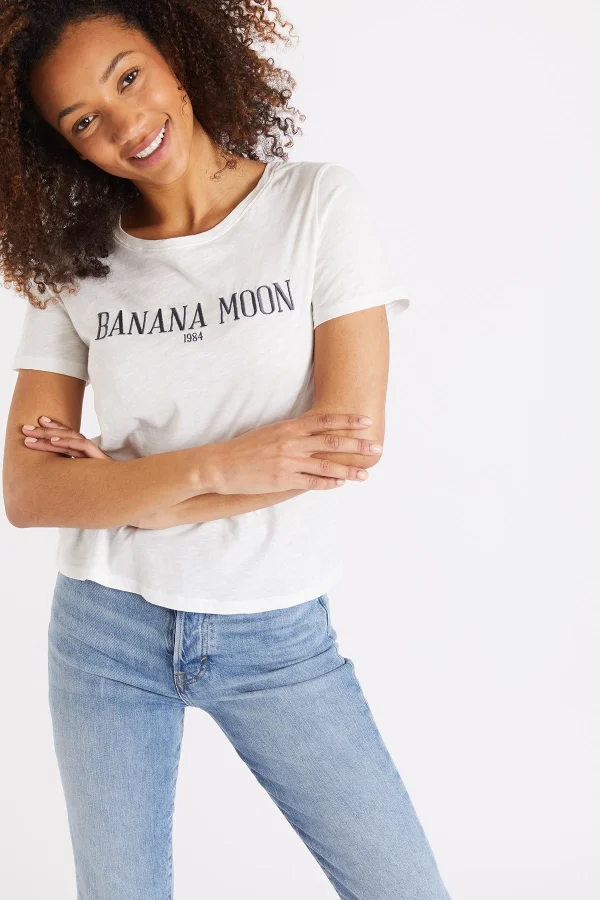 magasin Banana Moon T-shirt écru Brodé Slippy Seacoco 3