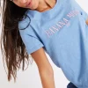 Banana Moon T-shirt Bleu Brodé Slippy Seacoco prix pas cher 17