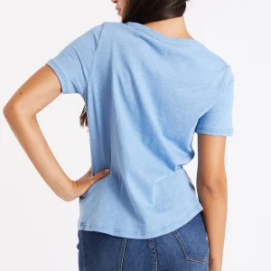 Banana Moon T-shirt Bleu Brodé Slippy Seacoco prix pas cher 15